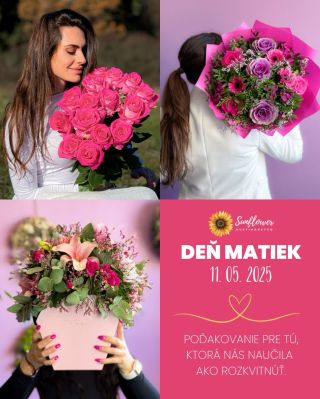 DEŇ MATIEK JE UŽ ZA ROHOM - 11.05. ♥️ Poďakujte sa jej tým najkrajším spôsobom – kyticou plnou farieb, vône a lásky. 💐...